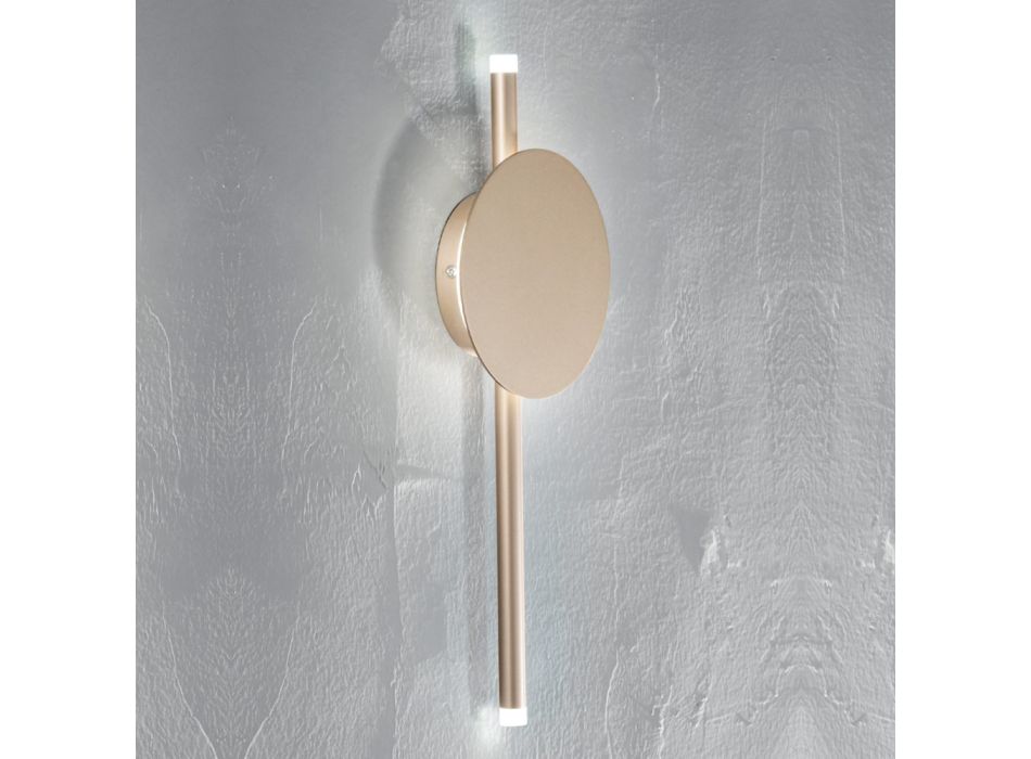 Candeeiro de parede LED de design moderno em branco, preto ou metal dourado - mão Viadurini