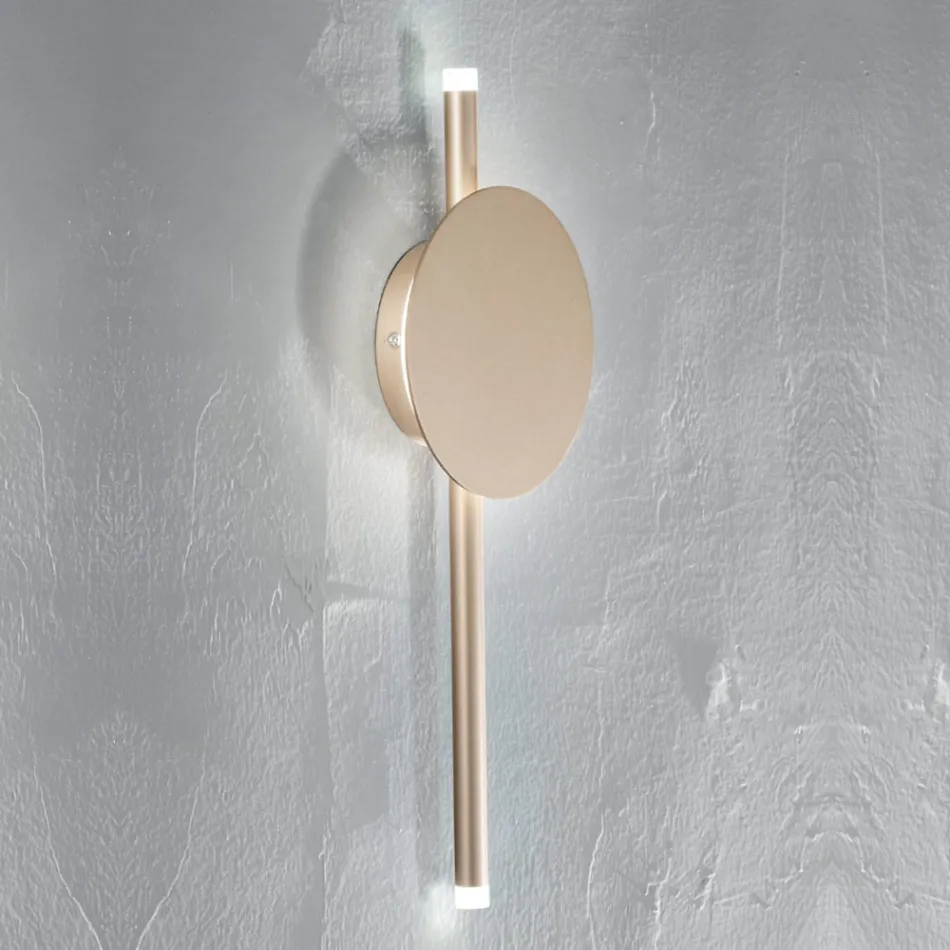 Candeeiro de parede LED de design moderno em branco, preto ou metal dourado - mão Viadurini