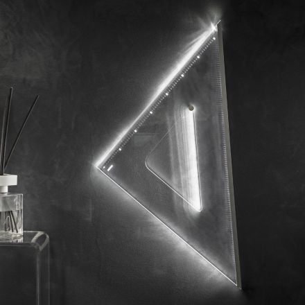 Candeeiro de parede LED em cristal acrílico transparente Team Design - Mezure Viadurini