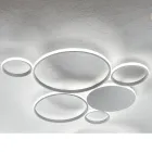 Candeeiro de parede LED moderno com acabamento em metal dourado ou prateado - Punto Viadurini