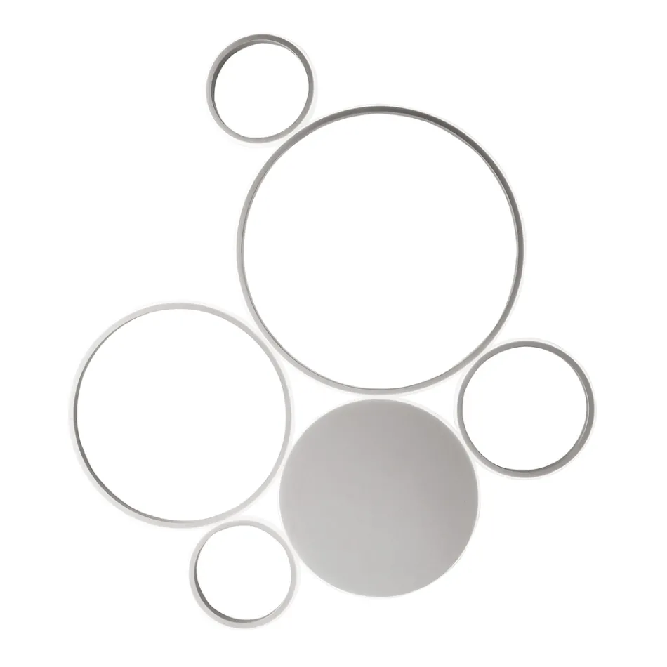 Candeeiro de parede LED moderno com acabamento em metal dourado ou prateado - Punto Viadurini