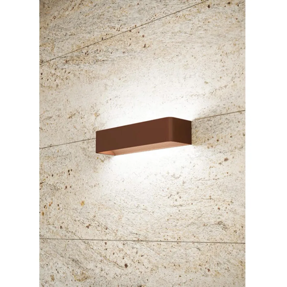 Candeeiro de parede LED para interior em alumínio branco, preto ou corten - Renella Viadurini