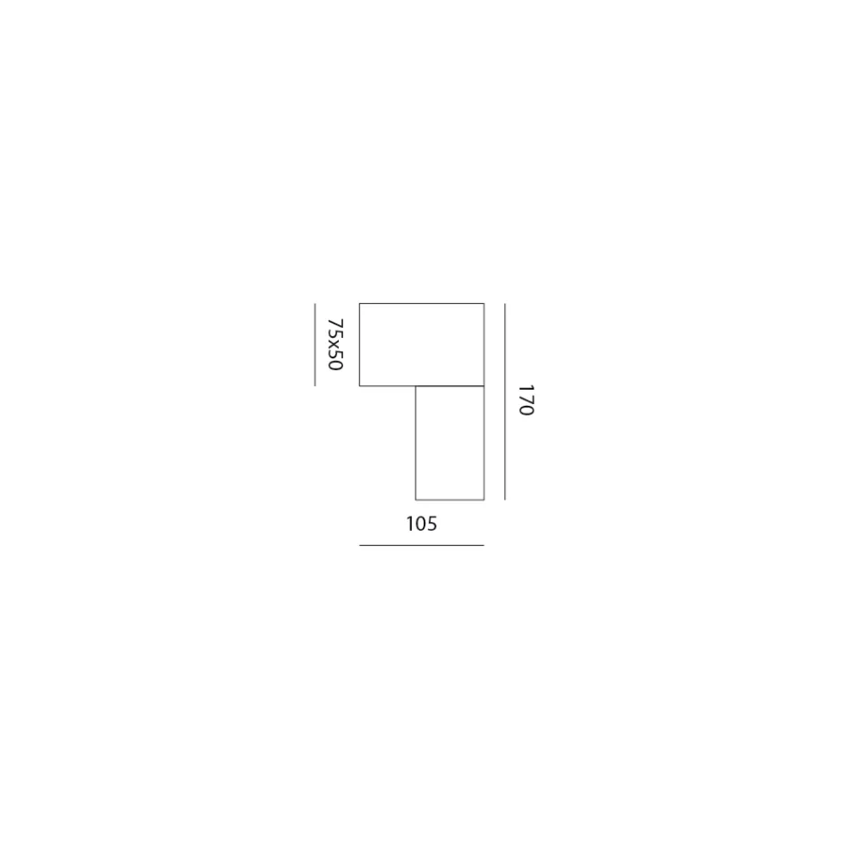 Candeeiro de parede moderno em cerâmica e cobre escovado fabricado na Itália - Toscot Match Viadurini