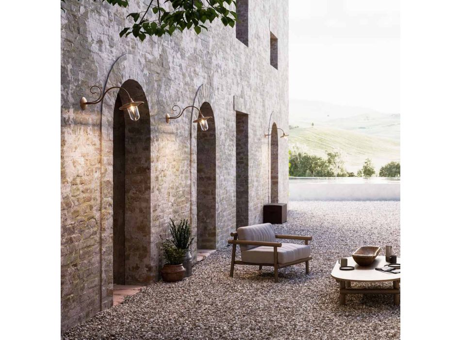 Apliques de parede em latão, cobre e vidro na Itália - Chiocciola Viadurini