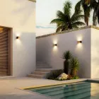 Aplique retangular em cobre e LED fabricado na Itália - exemplo Viadurini