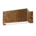 Aplique retangular em cobre e LED fabricado na Itália - exemplo Viadurini