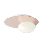 Luminária de parede ou teto em alumínio, metal e vidro branco - Luma Viadurini