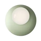 Luminária de parede ou teto em alumínio, metal e vidro branco - Luma Viadurini