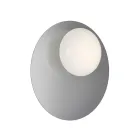 Luminária de parede ou teto em alumínio, metal e vidro branco - Luma Viadurini