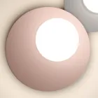 Luminária de parede ou teto em alumínio, metal e vidro branco - Luma Viadurini