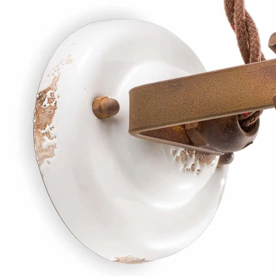 Spot ajustável de cerâmica e metal applique Kendra Ferroluce Viadurini