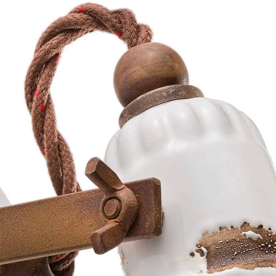 Spot ajustável de cerâmica e metal applique Kendra Ferroluce Viadurini