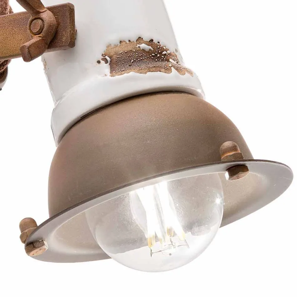 Spot ajustável de cerâmica e metal applique Kendra Ferroluce Viadurini