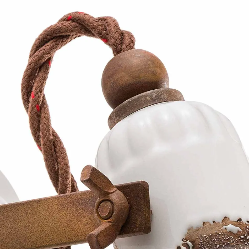 Spot ajustável de cerâmica e metal applique Kendra Ferroluce Viadurini