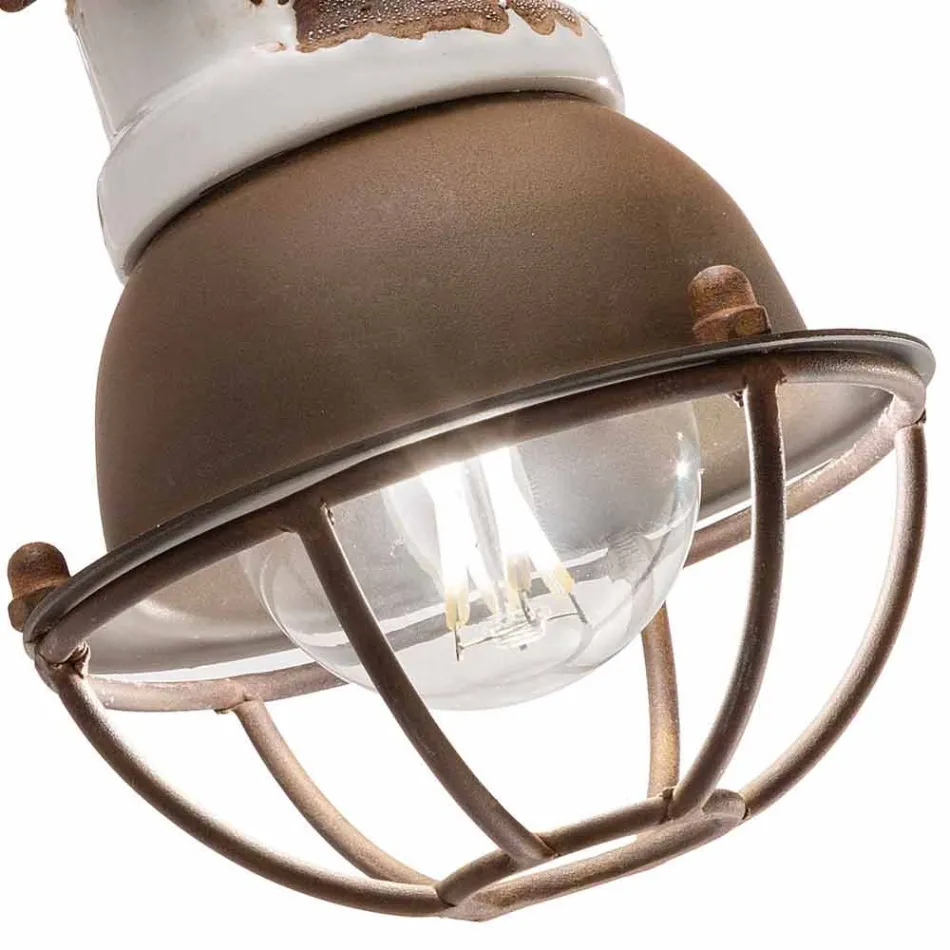 Spot ajustável de cerâmica e metal applique Kendra Ferroluce Viadurini