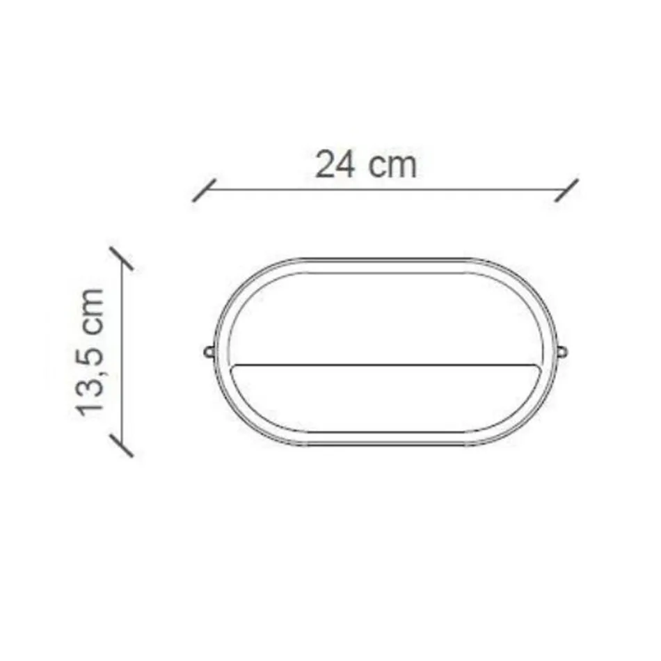 Lâmpada de parede horizontal para exterior em cerâmica pintada à mão - Brindisi Viadurini