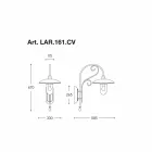 Cobre Applique Otello, latão, vidro, alumínio Viadurini