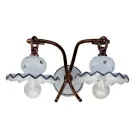 Luminária de parede de cerâmica decorada à mão Roma made in Italy by Ferroluce Viadurini