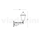 Candeeiro de parede exterior em alumínio e vidro Made in Italy Vintage - Bonaria Viadurini