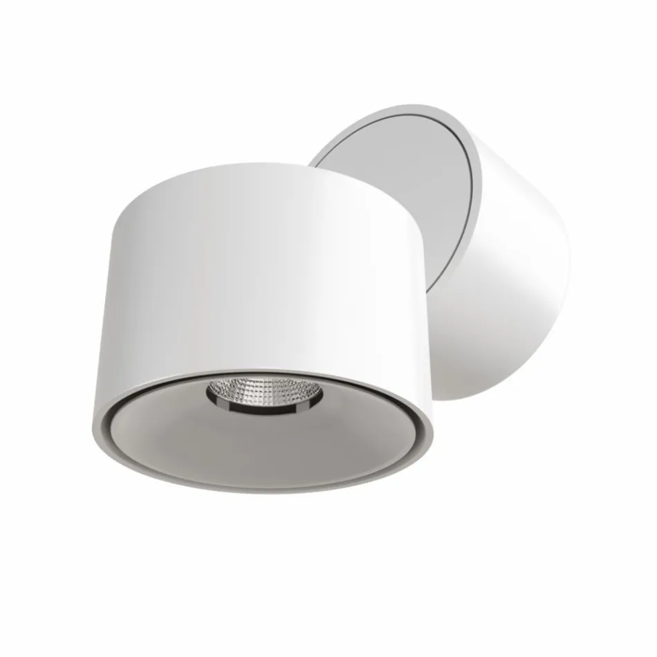 Aplique Decorativo Redondo Led 7W em Alumínio Branco ou Preto - China Viadurini