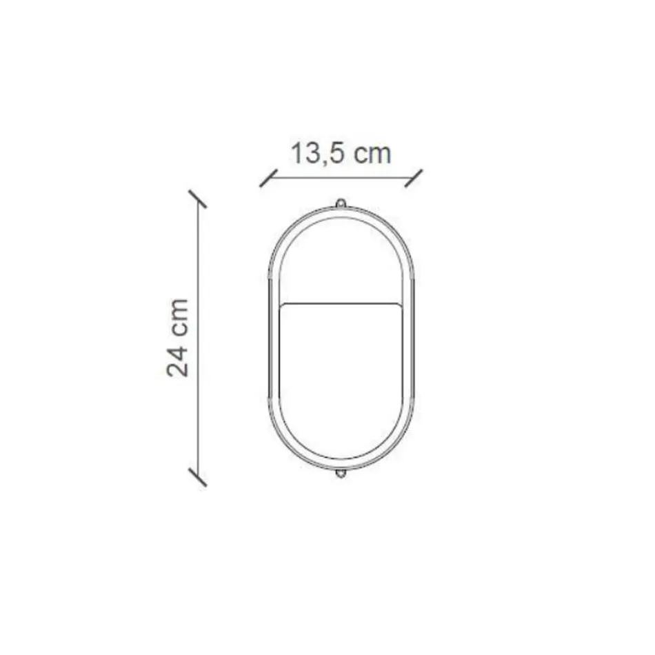 Candeeiro de parede vertical para exterior em cerâmica pintada à mão - Brindisi Viadurini
