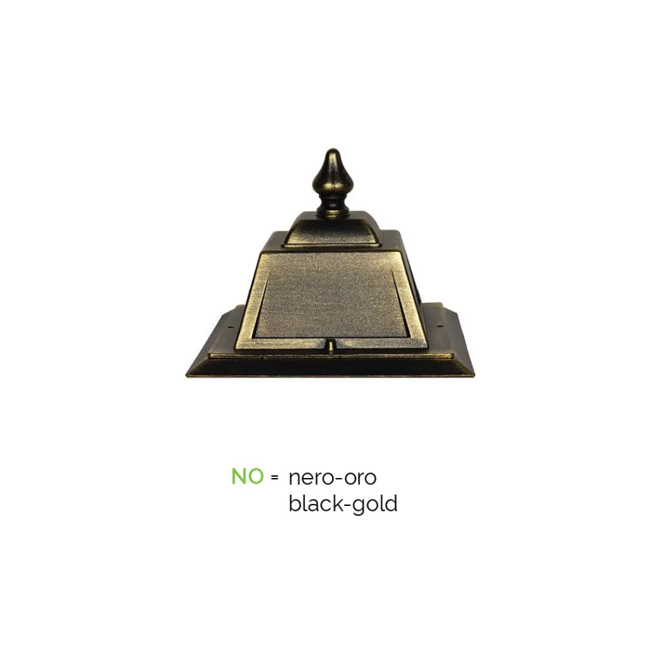 Candeeiro de parede exterior vintage em alumínio e vidro fabricado em Itália - Doroty Viadurini