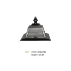 Candeeiro de parede exterior vintage em alumínio e vidro fabricado em Itália - Doroty Viadurini