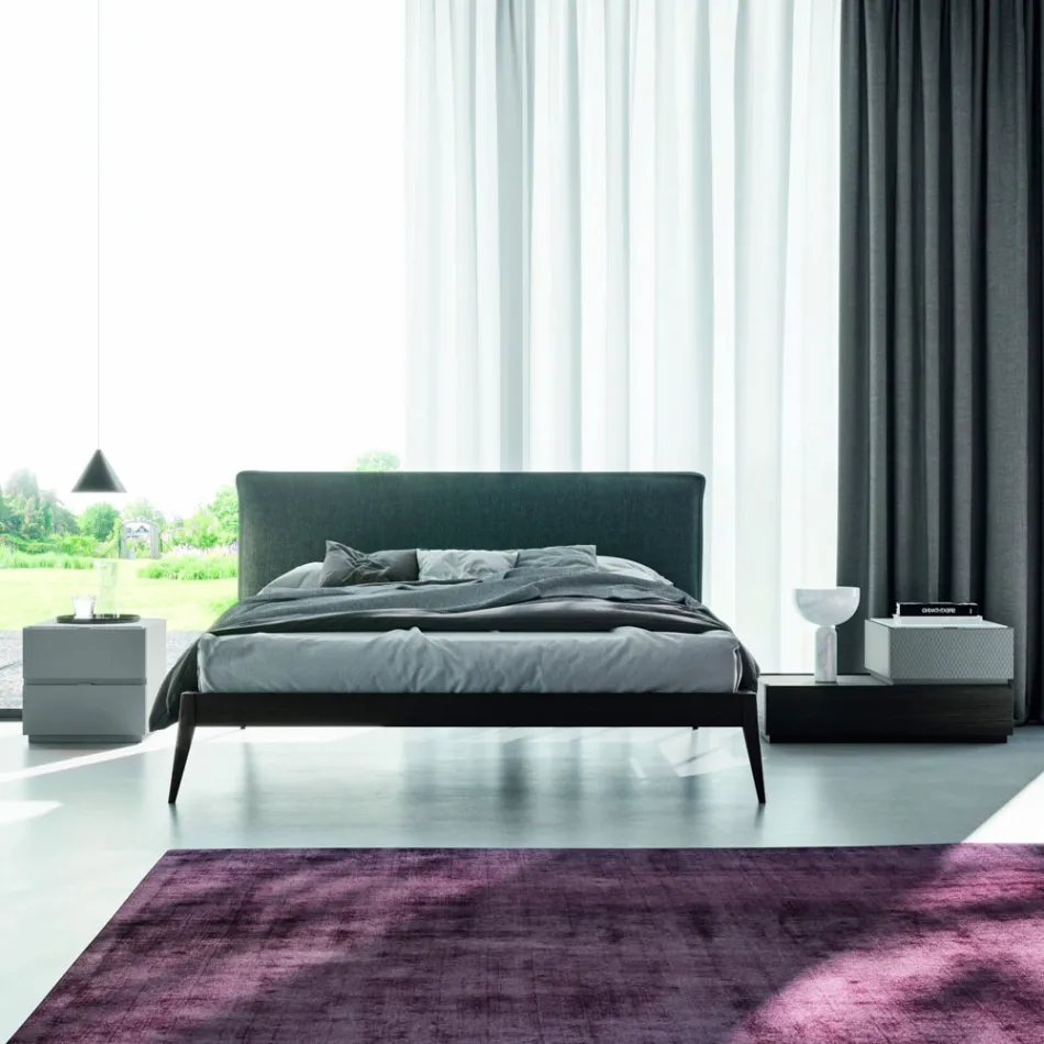 Mobília de quarto com 7 elementos de estilo moderno feitos na Itália - Polinésia Viadurini