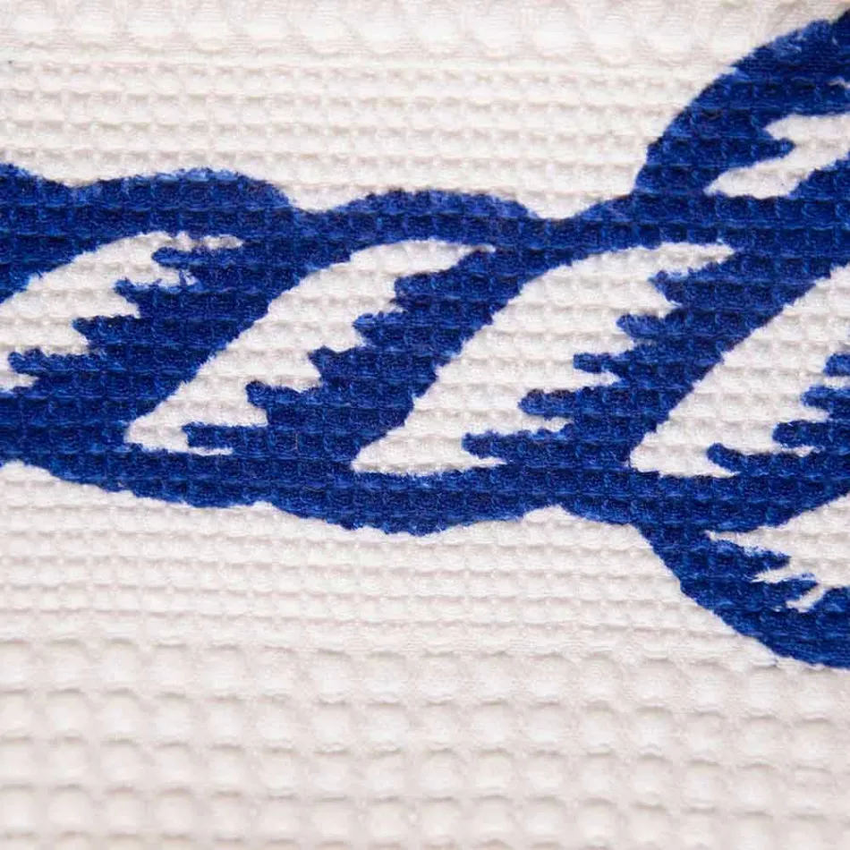 Toalha de impressão artesanal de algodão de uma peça fabricada na Itália - Marcas Viadurini