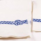Toalha de impressão artesanal de algodão de uma peça fabricada na Itália - Marcas Viadurini