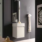 Cabideiro de design moderno em branco ou metal cromado - Kottac Viadurini