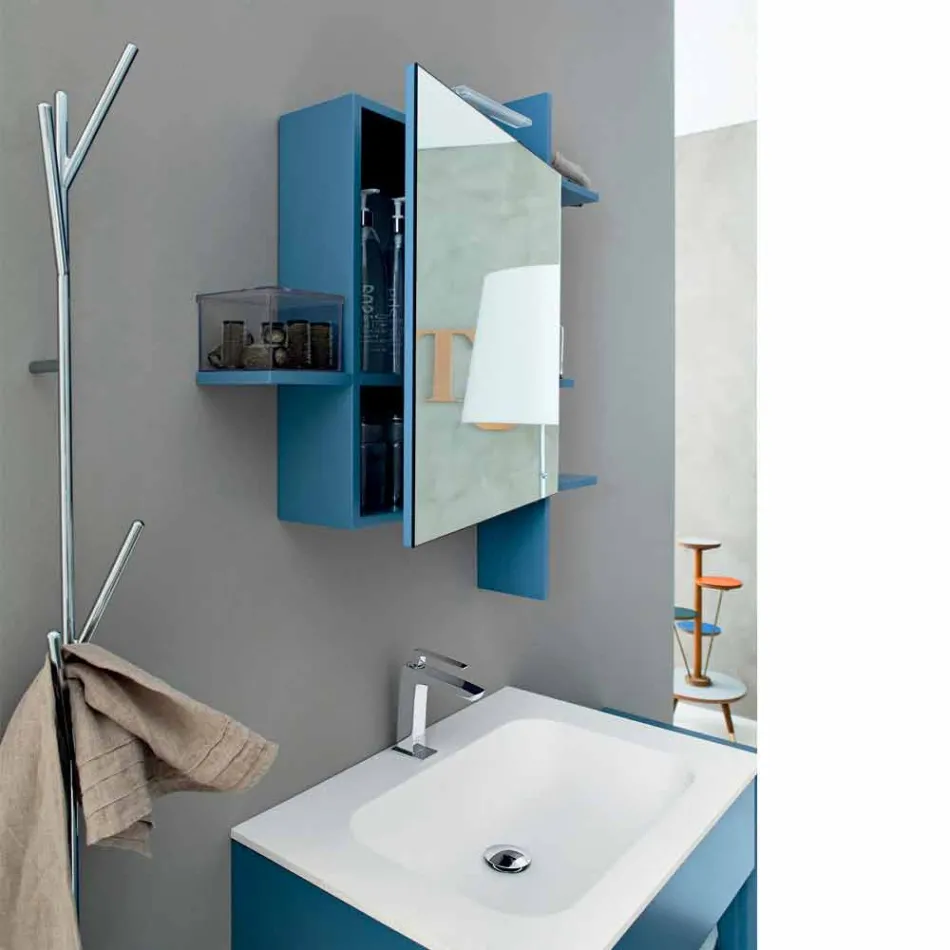 Cabideiro de design moderno em branco ou metal cromado - Kottac Viadurini