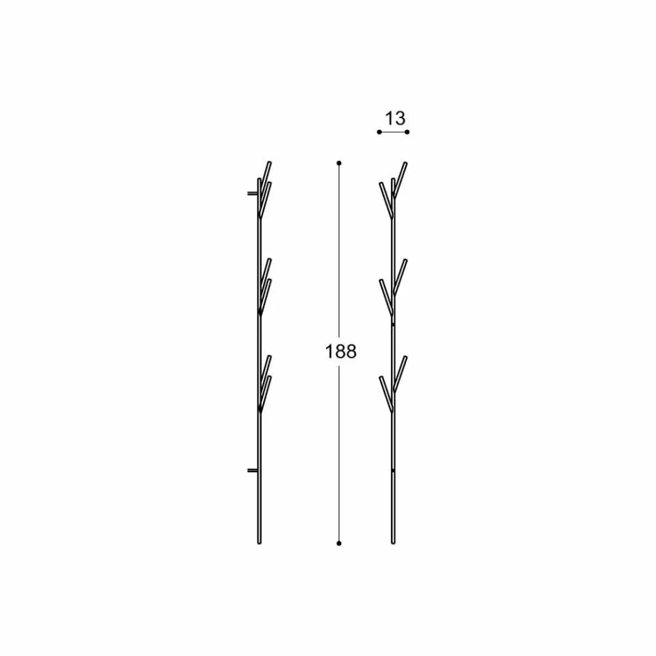 Cabideiro de design moderno em branco ou metal cromado - Kottac Viadurini
