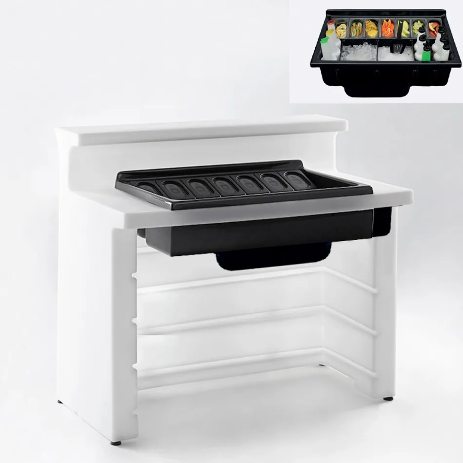 Contador de barra de jardim moderno design brilhante linha de quebra de slide feita na Itália Viadurini