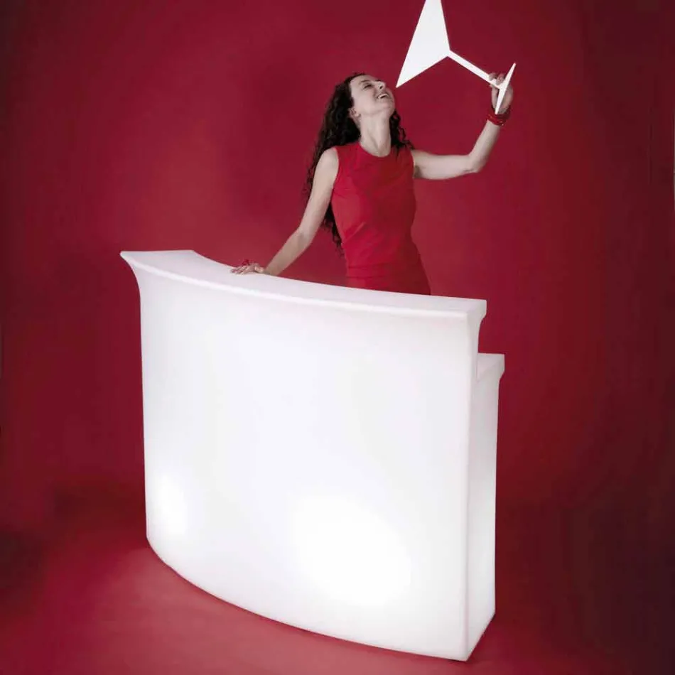 Contador de barra brilhante Bar de quebra de estilo moderno feito na Itália Viadurini