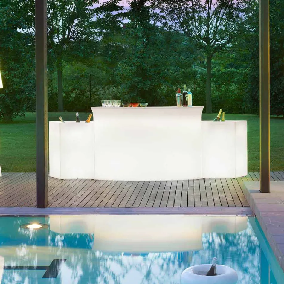 Contador de barra brilhante Bar de quebra de estilo moderno feito na Itália Viadurini