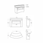 Contador de barra brilhante Bar de quebra de estilo moderno feito na Itália Viadurini
