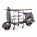 Consola Bar em Madeira Manga e Vespa em Aço de Design Moderno - Chalota