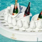 Swim-up bar Trona de couro falso náutico e plexiglass Viadurini