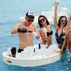 Bar da piscina flutuante branco, design moderno, feito na Itália por Trona Viadurini