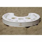 Bar da piscina flutuante branco, design moderno, feito na Itália por Trona Viadurini