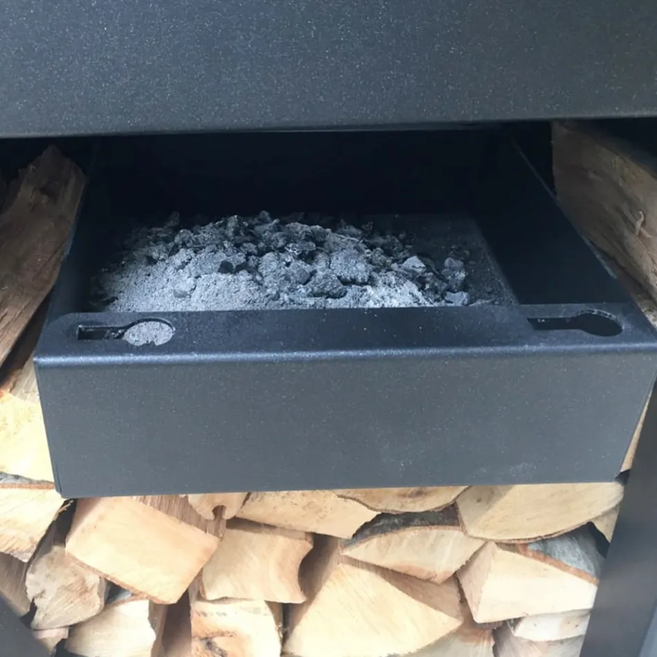 Com placa de cozinha e compartimento para madeira - Giorgione Viadurini