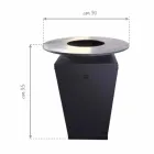 Churrasqueira a lenha com placa para cozinhar e compartimento para madeira - Ferran Viadurini