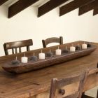 Barco de cera com velas marrons ou marfim incluídas Fabricado na Itália - Ludvig Viadurini