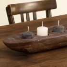 Barco de cera com velas marrons ou marfim incluídas Fabricado na Itália - Ludvig Viadurini