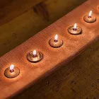 Barco de cera com velas marrons ou marfim incluídas Fabricado na Itália - Ludvig Viadurini