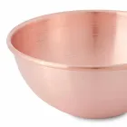 Bastardella de cobre estanhado à mão com cabo de madeira de 26 cm - Giampiero Viadurini