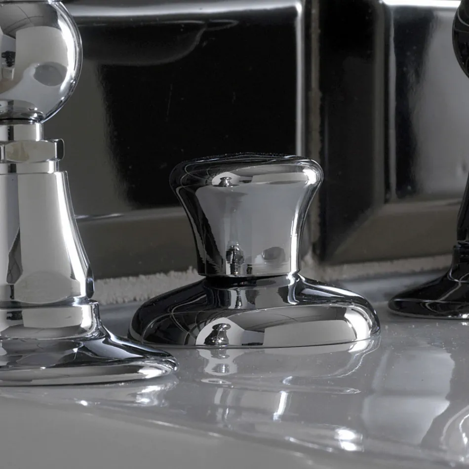 Misturador para bidê com 3 furos e entrega interna em latão Fabricado na Itália - Noriana Viadurini