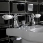 Misturador para bidê com 3 furos e entrega interna em latão Fabricado na Itália - Noriana Viadurini