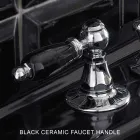 Misturador para lavatório com 3 furos e ralo de latão estilo clássico artesanal - Noriana Viadurini